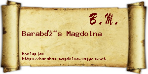 Barabás Magdolna névjegykártya