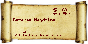 Barabás Magdolna névjegykártya