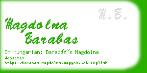 magdolna barabas business card